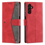 For Samsung Galaxy S25 5G Nail Skin Feel Stitching Calf Texture Leather Phone Case(Red)