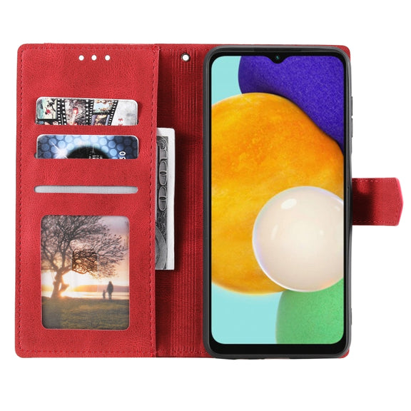 For Samsung Galaxy S25 5G Nail Skin Feel Stitching Calf Texture Leather Phone Case(Red)