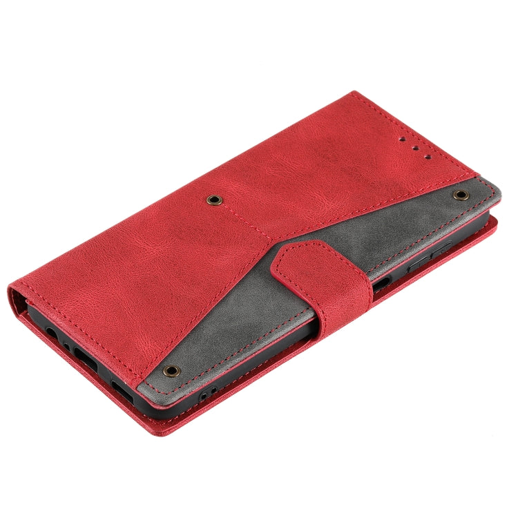For Samsung Galaxy S25 5G Nail Skin Feel Stitching Calf Texture Leather Phone Case(Red)