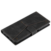 For Samsung Galaxy S25+ 5G Nail Skin Feel Stitching Calf Texture Leather Phone Case(Black)