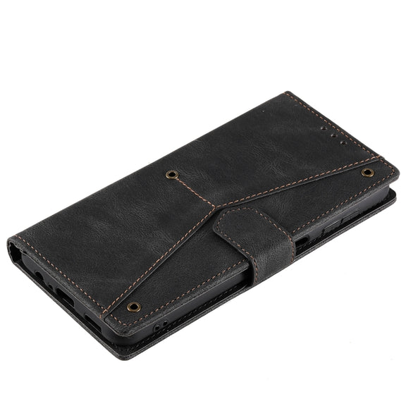 For Samsung Galaxy S25+ 5G Nail Skin Feel Stitching Calf Texture Leather Phone Case(Black)