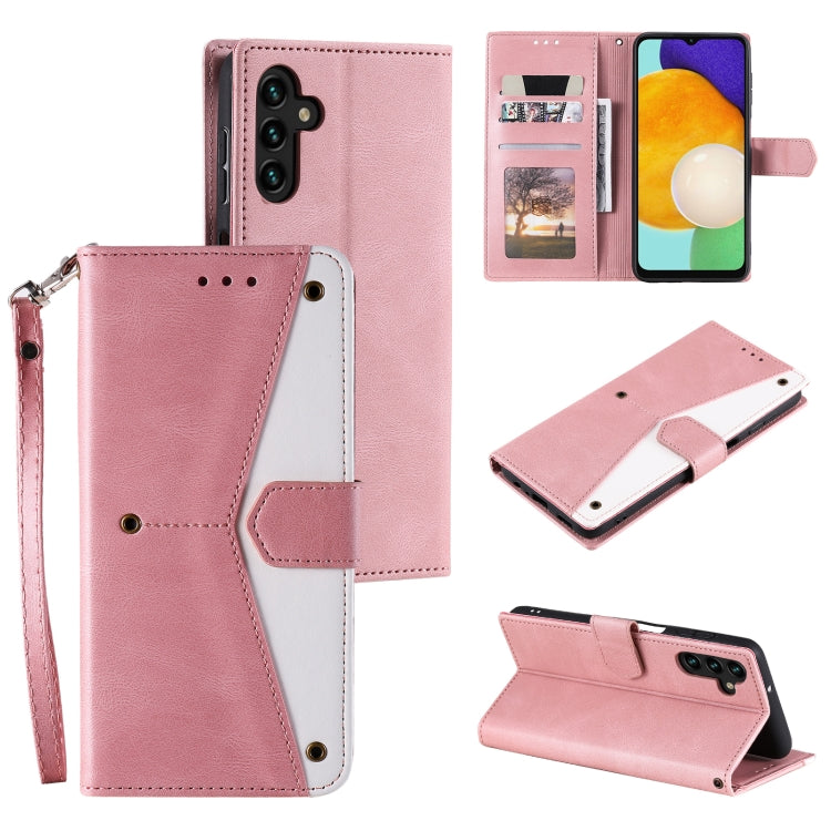 For Samsung Galaxy S25+ 5G Nail Skin Feel Stitching Calf Texture Leather Phone Case(Rose Gold) - Galaxy S25+ 5G Cases by PMC TechLife | Online Shopping South Africa | PMC TechLife | Buy Now Pay Later Mobicred