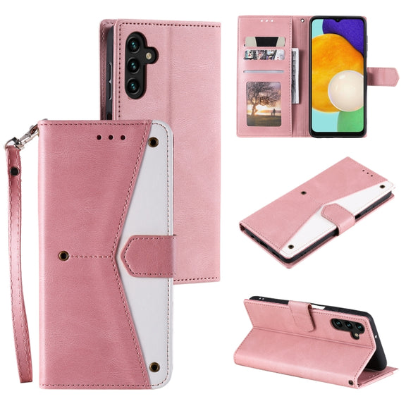 For Samsung Galaxy S25+ 5G Nail Skin Feel Stitching Calf Texture Leather Phone Case(Rose Gold)