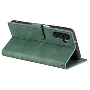 For Samsung Galaxy S25+ 5G Nail Skin Feel Stitching Calf Texture Leather Phone Case(Green)