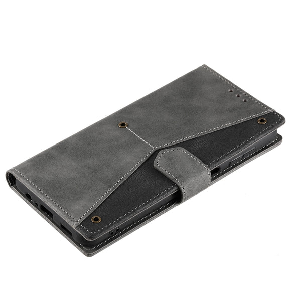 For Samsung Galaxy S25+ 5G Nail Skin Feel Stitching Calf Texture Leather Phone Case(Grey)
