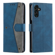 For Samsung Galaxy S25+ 5G Nail Skin Feel Stitching Calf Texture Leather Phone Case(Blue)