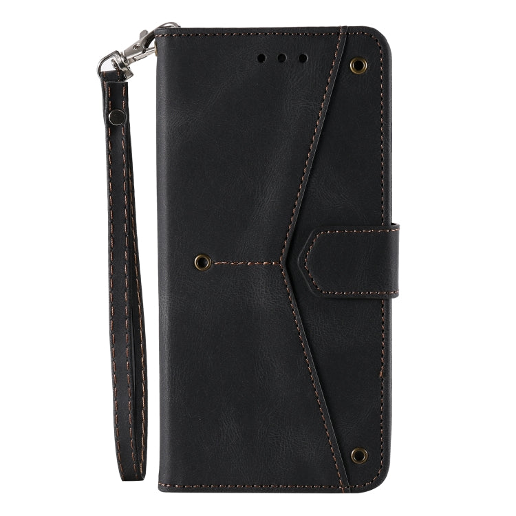For Samsung Galaxy S25 Ultra 5G Nail Skin Feel Stitching Calf Texture Leather Phone Case(Black)