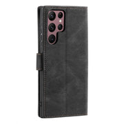 For Samsung Galaxy S25 Ultra 5G Nail Skin Feel Stitching Calf Texture Leather Phone Case(Black)