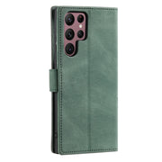 For Samsung Galaxy S25 Ultra 5G Nail Skin Feel Stitching Calf Texture Leather Phone Case(Green)
