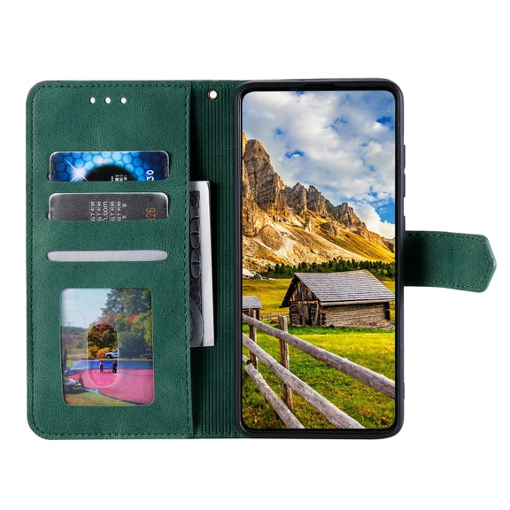 For Samsung Galaxy S25 Ultra 5G Nail Skin Feel Stitching Calf Texture Leather Phone Case(Green)