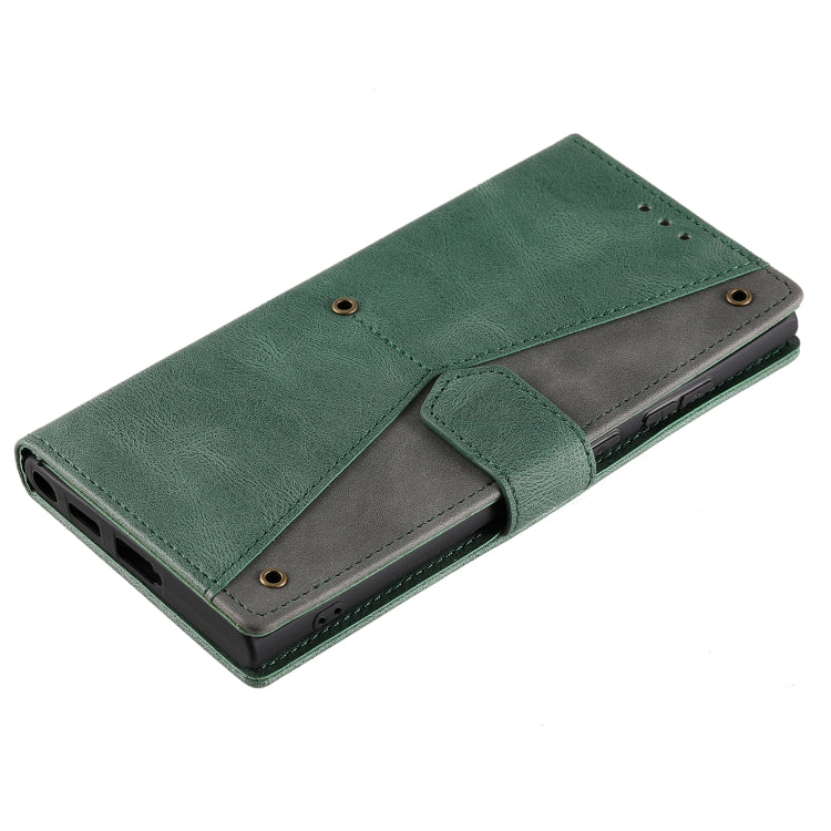 For Samsung Galaxy S25 Ultra 5G Nail Skin Feel Stitching Calf Texture Leather Phone Case(Green)
