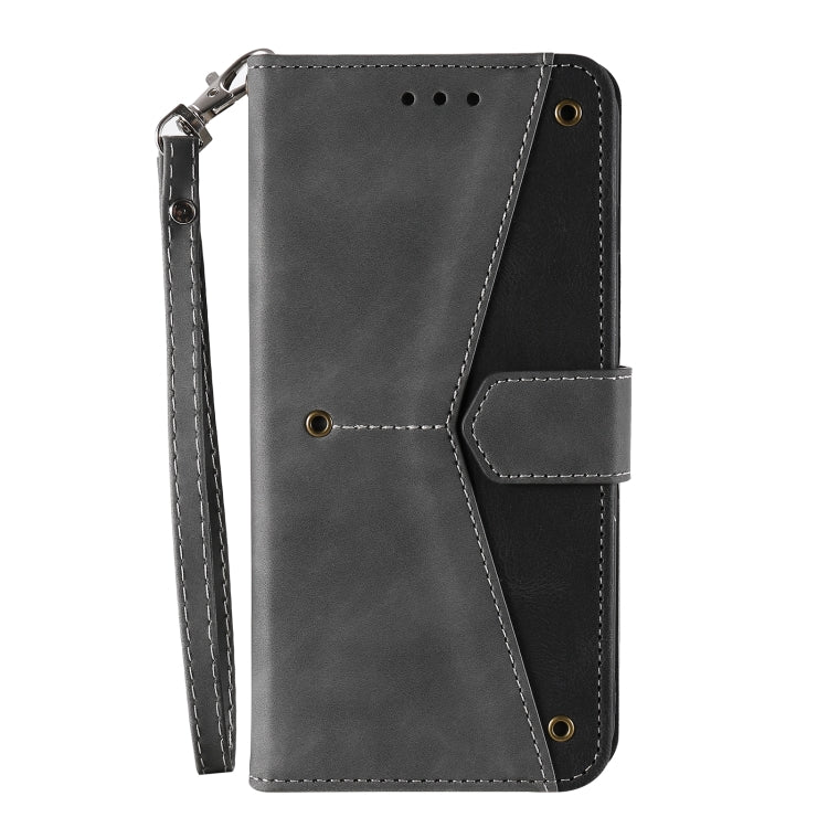 For Samsung Galaxy S25 Ultra 5G Nail Skin Feel Stitching Calf Texture Leather Phone Case(Grey)