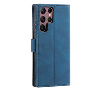For Samsung Galaxy S25 Ultra 5G Nail Skin Feel Stitching Calf Texture Leather Phone Case(Blue)