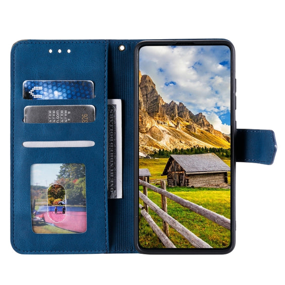 For Samsung Galaxy S25 Ultra 5G Nail Skin Feel Stitching Calf Texture Leather Phone Case(Blue)