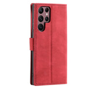 For Samsung Galaxy S25 Ultra 5G Nail Skin Feel Stitching Calf Texture Leather Phone Case(Red)
