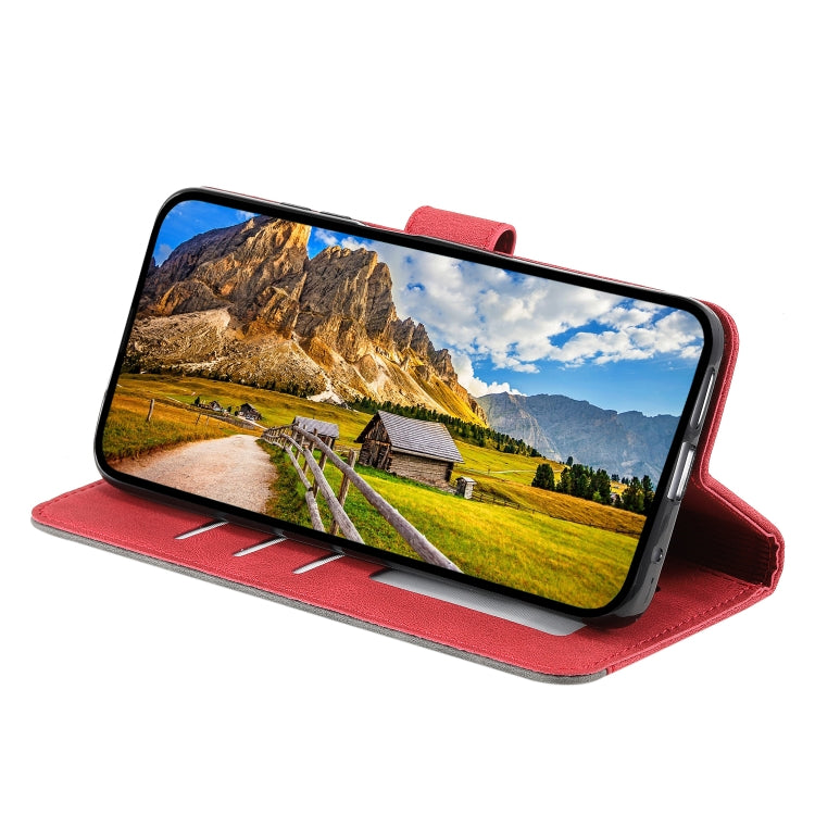 For Samsung Galaxy S25 Ultra 5G Nail Skin Feel Stitching Calf Texture Leather Phone Case(Red)