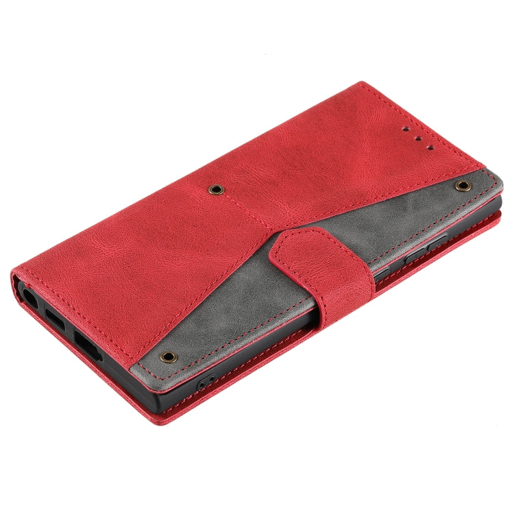 For Samsung Galaxy S25 Ultra 5G Nail Skin Feel Stitching Calf Texture Leather Phone Case(Red)