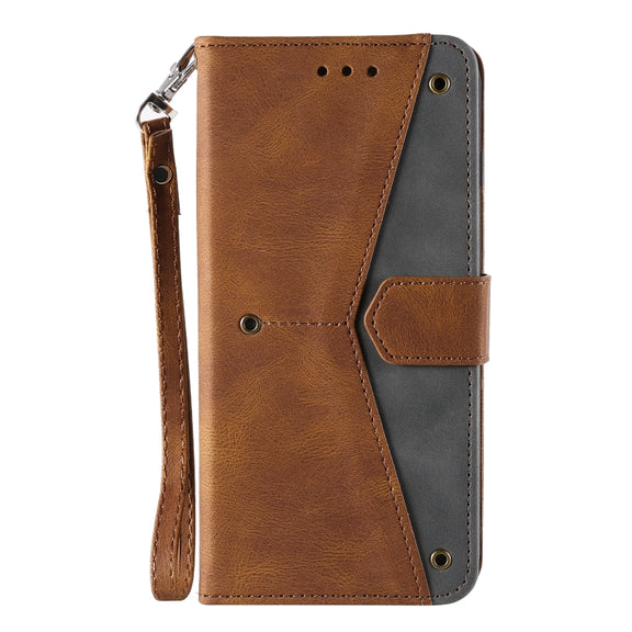 For Samsung Galaxy S25 Ultra 5G Nail Skin Feel Stitching Calf Texture Leather Phone Case(Brown)