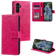 For Samsung Galaxy S25 5G Totem Flower Embossed Leather Phone Case(Red) - Galaxy S25 5G Cases by PMC TechLife | Online Shopping South Africa | PMC TechLife | Buy Now Pay Later Mobicred