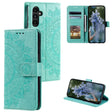 For Samsung Galaxy S25+ 5G Totem Flower Embossed Leather Phone Case(Green) - Galaxy S25+ 5G Cases by PMC TechLife | Online Shopping South Africa | PMC TechLife | Buy Now Pay Later Mobicred