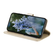 For Samsung Galaxy S25 Ultra 5G Totem Flower Embossed Leather Phone Case with Lanyard(Gold)