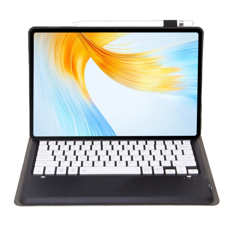 For Huawei MatePad Air 12 2024 Ultra-thin Detachable Bluetooth Keyboard Leather Tablet Case(Black White)
