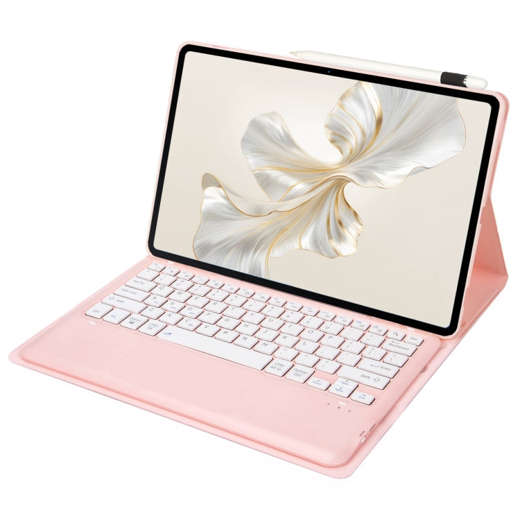 For Huawei MatePad Pro 12.2 Ultra-thin Detachable Bluetooth Keyboard Leather Tablet Case(Pink White) - Others Keyboard by PMC Jewellery | Online Shopping South Africa | PMC Jewellery | Buy Now Pay Later Mobicred