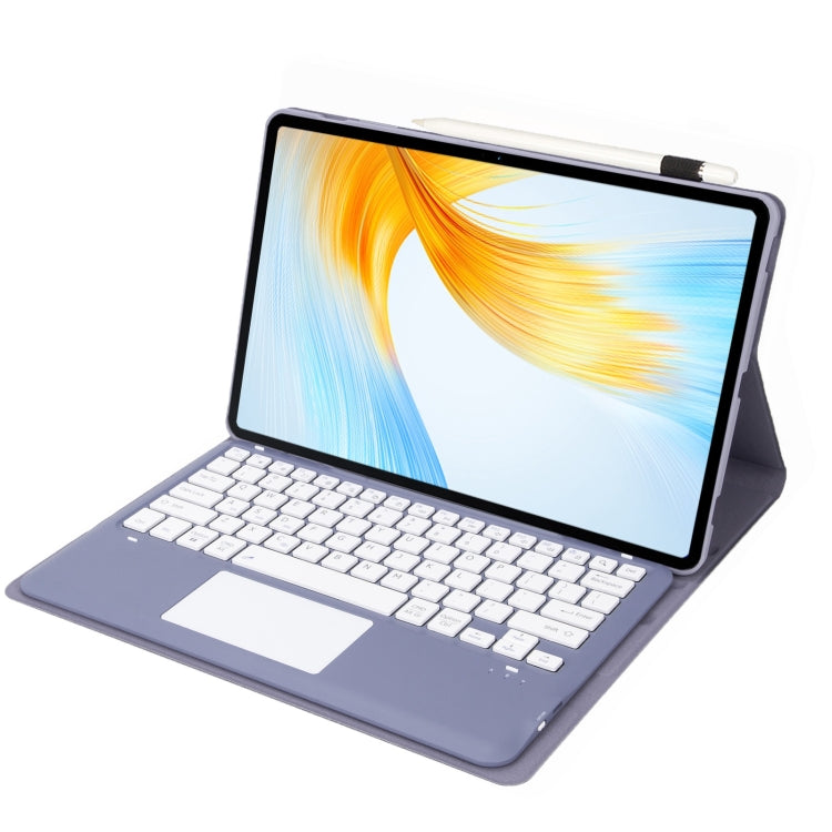 For Huawei MatePad Air 12 2024 Ultra-thin Detachable Bluetooth Keyboard Leather Tablet Case with Touchpad(Lavender White) - Huawei Keyboard by PMC Jewellery | Online Shopping South Africa | PMC Jewellery | Buy Now Pay Later Mobicred