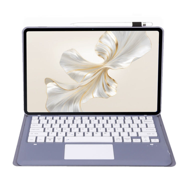 For Huawei MatePad Pro 12.2 Ultra-thin Detachable Bluetooth Keyboard Leather Tablet Case with Touchpad(Lavender White) - Huawei Keyboard by PMC Jewellery | Online Shopping South Africa | PMC Jewellery | Buy Now Pay Later Mobicred