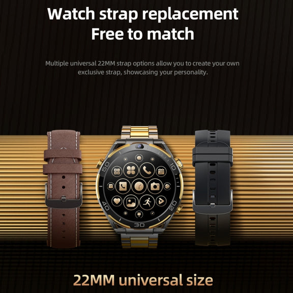 T7 1.508 inch 4G LTE Android 10 Smart Watch, 6GB+128GB, MTK6762 Octa Core, Support Heart Rate / Blood Oxygen(Silver)