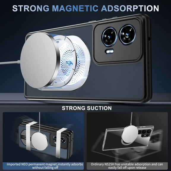 For Motorola Edge 50 Fusion Heat Dissipation Aromatherapy MagSafe Holder Phone Case(Silver)