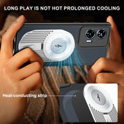 For Motorola Edge 50 Fusion Heat Dissipation Aromatherapy MagSafe Holder Phone Case(Silver)