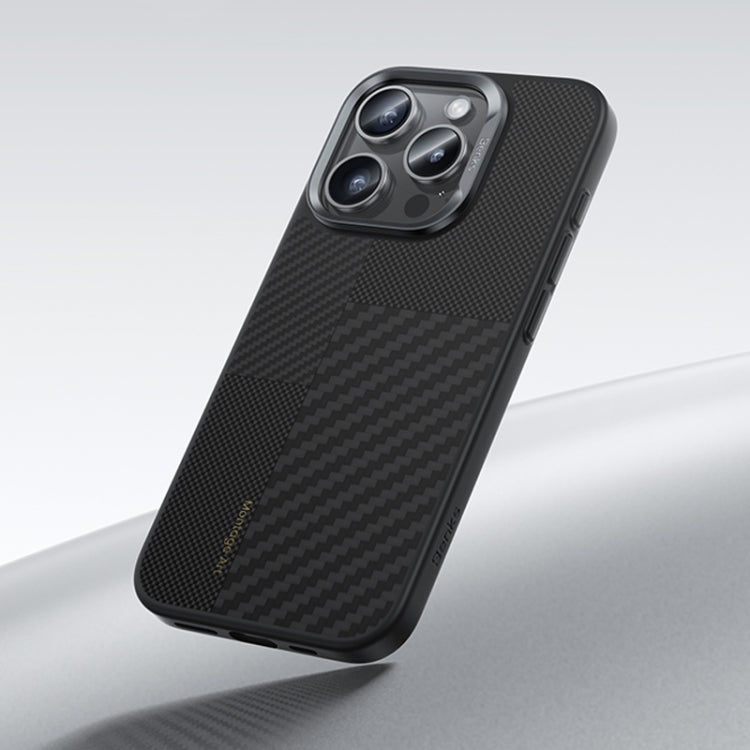 For iPhone 16 Pro Benks Montage MagSafe Kevlar Fiber Phone Case(Black) - free shipping - PMC Jewellery - Order now!