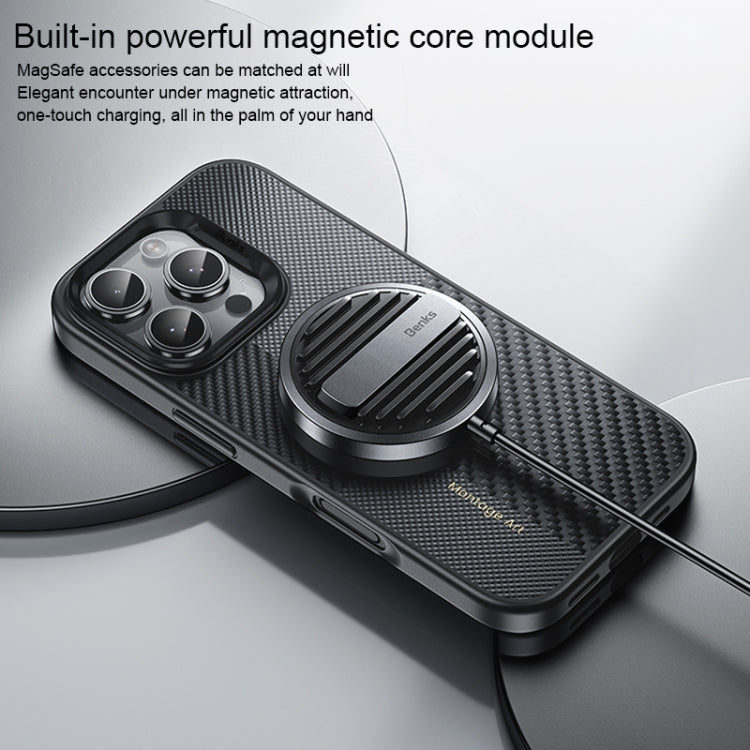 For iPhone 16 Pro Benks Montage MagSafe Shockproof Phone Case(Black) - free shipping - PMC Jewellery - Order now!