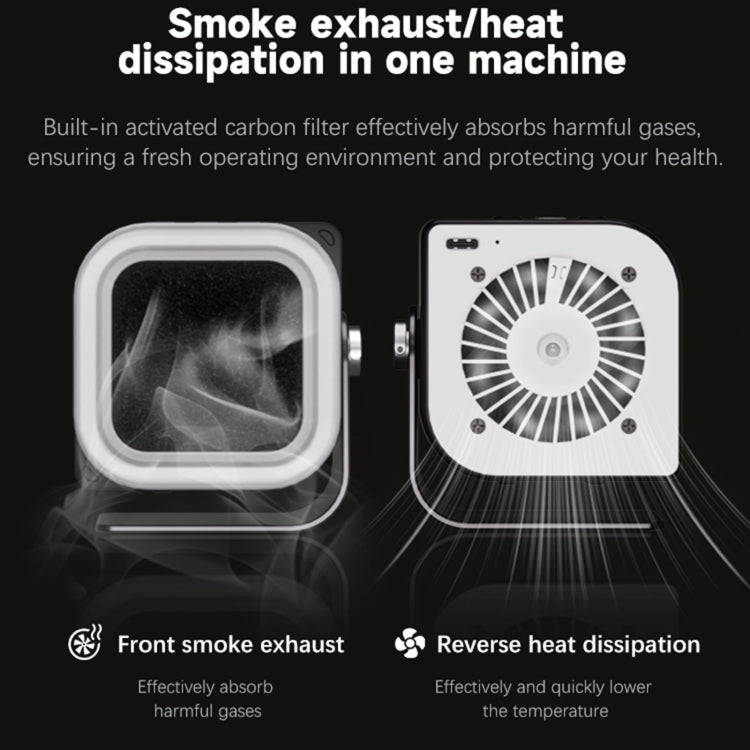 TBK F001 3 in 1 Smoking & UV Curing & Filtration Smoke Exhaust Multifunctional Fan