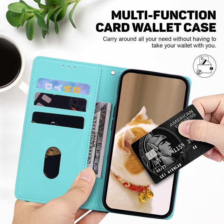 For Samsung Galaxy S25 Ultra 5G Cute Cats RFID Leather Phone Case(Green) - Galaxy S25 Ultra 5G Cases by PMC Jewellery | Online Shopping South Africa | PMC Jewellery | Buy Now Pay Later Mobicred