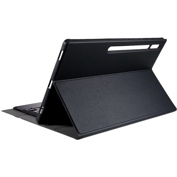 For Samsung Galaxy Tab S10 Ultra A910B Pen Slot Detachable Bluetooth Keyboard Leather Tablet Case(Black+White)