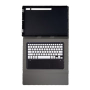 For Samsung Galaxy Tab S10 Ultra A910B Pen Slot Detachable Bluetooth Keyboard Leather Tablet Case(Black+White)