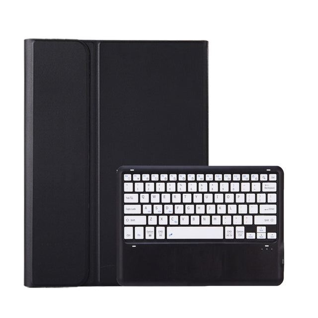 For Samsung Galaxy Tab S10 Ultra A910B Pen Slot Detachable Bluetooth Keyboard Leather Tablet Case(Black+White)