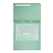 For Samsung Galaxy Tab S10 Ultra A910B Pen Slot Detachable Bluetooth Keyboard Leather Tablet Case(Mint Green)