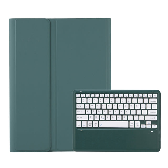 For Samsung Galaxy Tab S10 Ultra A910B Pen Slot Detachable Bluetooth Keyboard Leather Tablet Case(Dark Green)