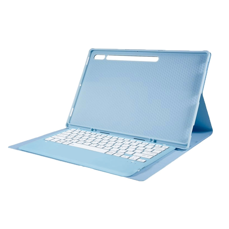 For Samsung Galaxy Tab S10 Ultra A910B Pen Slot Detachable Bluetooth Keyboard Leather Tablet Case(Sky Blue) - Samsung Keyboard by PMC Jewellery | Online Shopping South Africa | PMC Jewellery | Buy Now Pay Later Mobicred