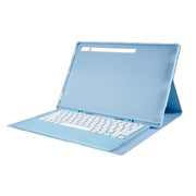 For Samsung Galaxy Tab S10 Ultra A910B Pen Slot Detachable Bluetooth Keyboard Leather Tablet Case(Sky Blue)