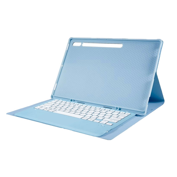 For Samsung Galaxy Tab S10 Ultra A910B Pen Slot Detachable Bluetooth Keyboard Leather Tablet Case(Sky Blue)