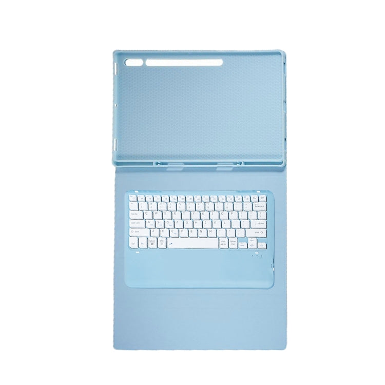 For Samsung Galaxy Tab S10 Ultra A910B Pen Slot Detachable Bluetooth Keyboard Leather Tablet Case(Sky Blue)