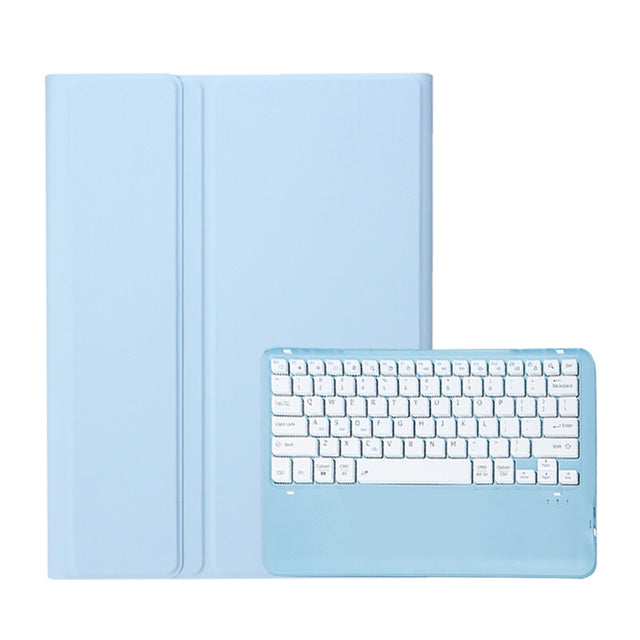 For Samsung Galaxy Tab S10 Ultra A910B Pen Slot Detachable Bluetooth Keyboard Leather Tablet Case(Sky Blue)