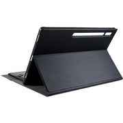For Samsung Galaxy Tab S10 Ultra A910B-A Touch Pad Detachable Bluetooth Keyboard Leather Tablet Case(Black+White)