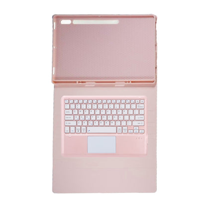 For Samsung Galaxy Tab S10 Ultra A910B-A Touch Pad Detachable Bluetooth Keyboard Leather Tablet Case(Pink) - Samsung Keyboard by PMC Jewellery | Online Shopping South Africa | PMC Jewellery | Buy Now Pay Later Mobicred