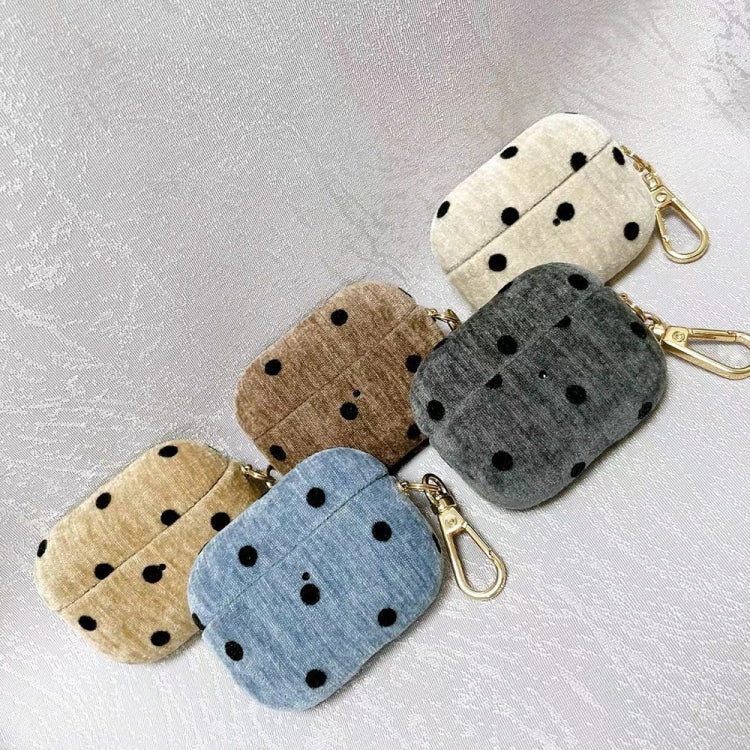 For AirPods 4 Velvet Cloth + PC Headset Shockproof Case(Coffee) - For AirPods 4 by PMC Jewellery | Online Shopping South Africa | PMC Jewellery | Buy Now Pay Later Mobicred