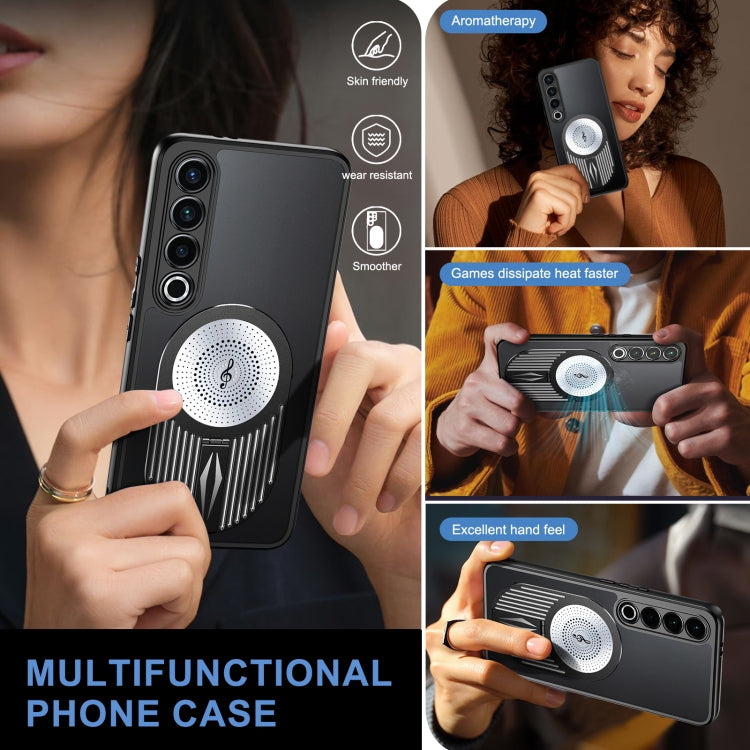 For Meizu 20 Pro Heat Dissipation Aromatherapy MagSafe Holder Phone Case(Black) - Meizu by PMC TechLife | Online Shopping South Africa | PMC TechLife | Buy Now Pay Later Mobicred